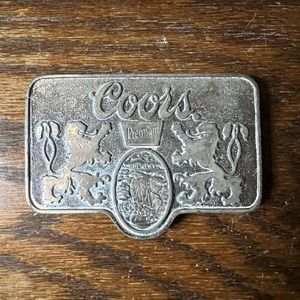 Antique Coors brewing belt buckle